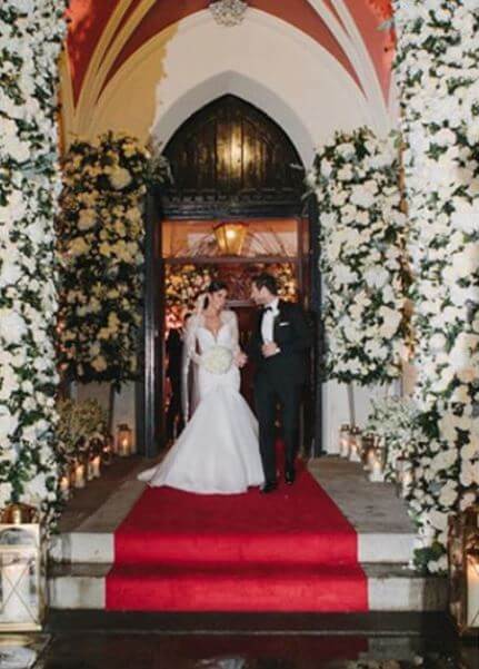 Patricia Charlotte's parents, Christine Lampard and Frank Lampard on their wedding day.